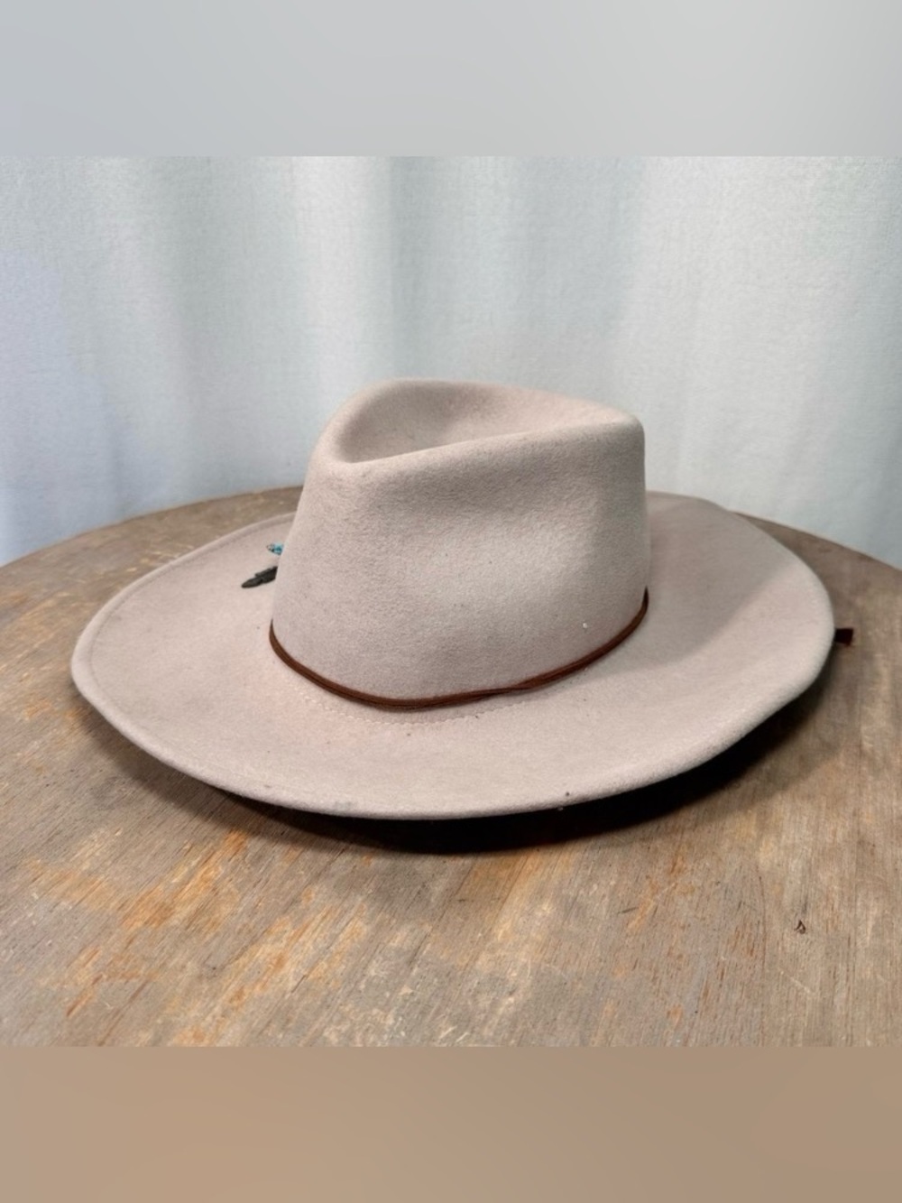 Men's Taupe Felt Ranch Hat with Leather Band